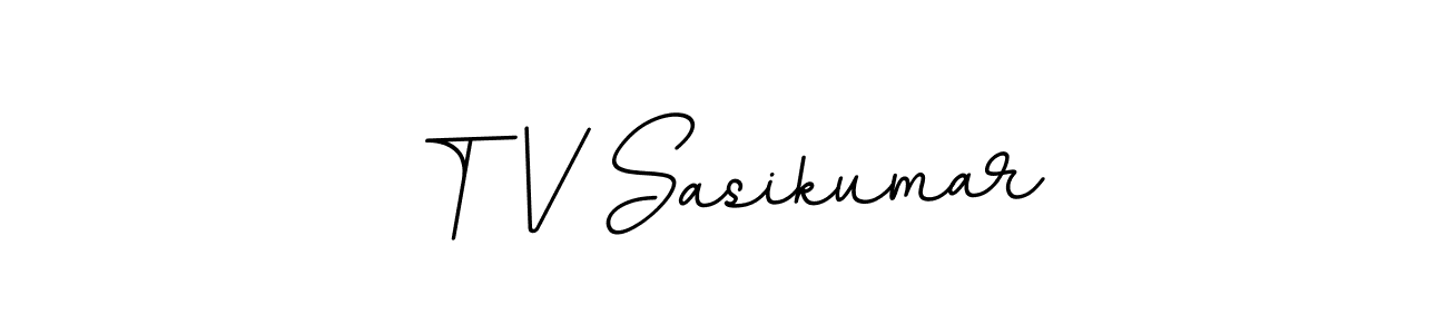 Make a beautiful signature design for name T V Sasikumar. With this signature (BallpointsItalic-DORy9) style, you can create a handwritten signature for free. T V Sasikumar signature style 11 images and pictures png