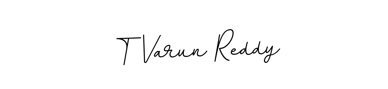 Make a beautiful signature design for name T Varun Reddy. With this signature (BallpointsItalic-DORy9) style, you can create a handwritten signature for free. T Varun Reddy signature style 11 images and pictures png