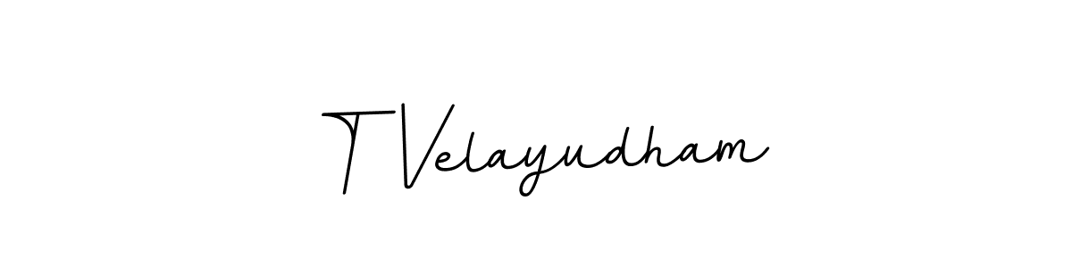 Use a signature maker to create a handwritten signature online. With this signature software, you can design (BallpointsItalic-DORy9) your own signature for name T Velayudham. T Velayudham signature style 11 images and pictures png