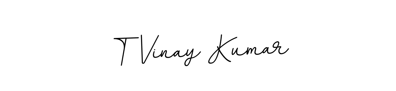 The best way (BallpointsItalic-DORy9) to make a short signature is to pick only two or three words in your name. The name T Vinay Kumar include a total of six letters. For converting this name. T Vinay Kumar signature style 11 images and pictures png
