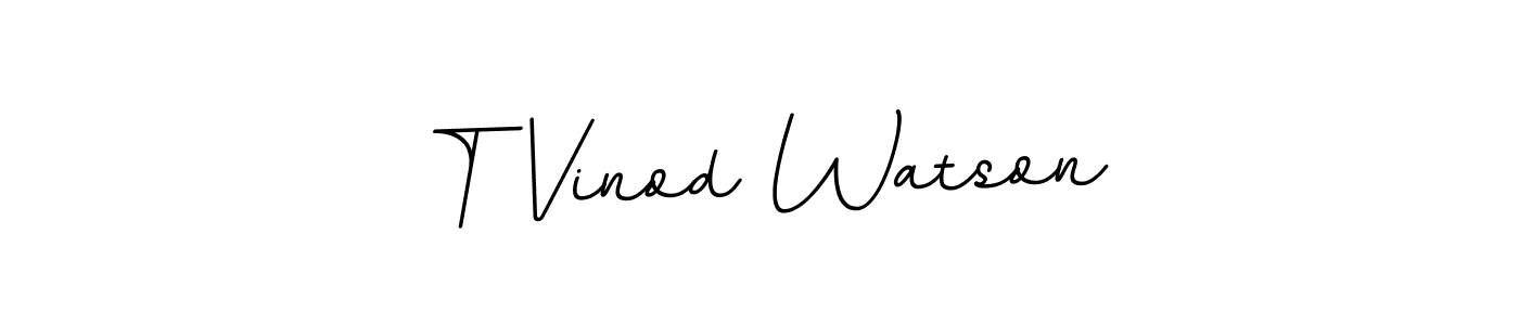 Use a signature maker to create a handwritten signature online. With this signature software, you can design (BallpointsItalic-DORy9) your own signature for name T Vinod Watson. T Vinod Watson signature style 11 images and pictures png