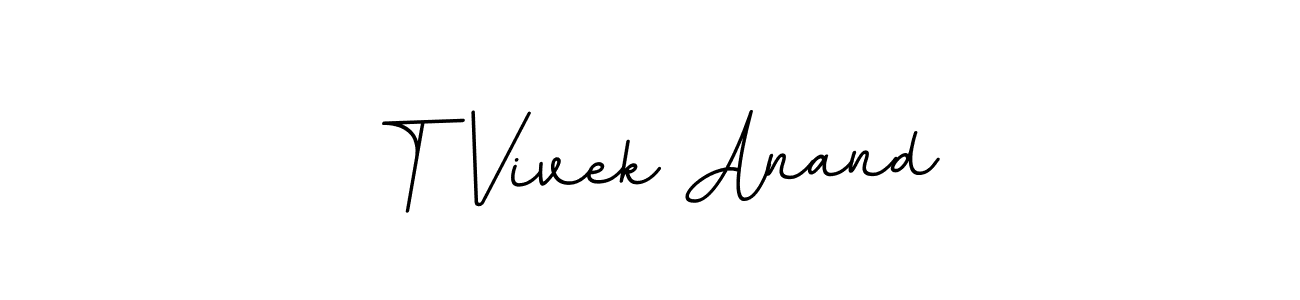 It looks lik you need a new signature style for name T Vivek Anand. Design unique handwritten (BallpointsItalic-DORy9) signature with our free signature maker in just a few clicks. T Vivek Anand signature style 11 images and pictures png