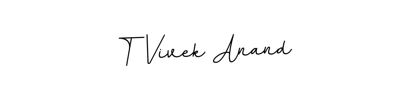 Design your own signature with our free online signature maker. With this signature software, you can create a handwritten (BallpointsItalic-DORy9) signature for name T Vivek Anand. T Vivek Anand signature style 11 images and pictures png