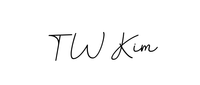 You should practise on your own different ways (BallpointsItalic-DORy9) to write your name (T W Kim) in signature. don't let someone else do it for you. T W Kim signature style 11 images and pictures png