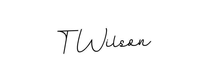 Use a signature maker to create a handwritten signature online. With this signature software, you can design (BallpointsItalic-DORy9) your own signature for name T Wilson. T Wilson signature style 11 images and pictures png