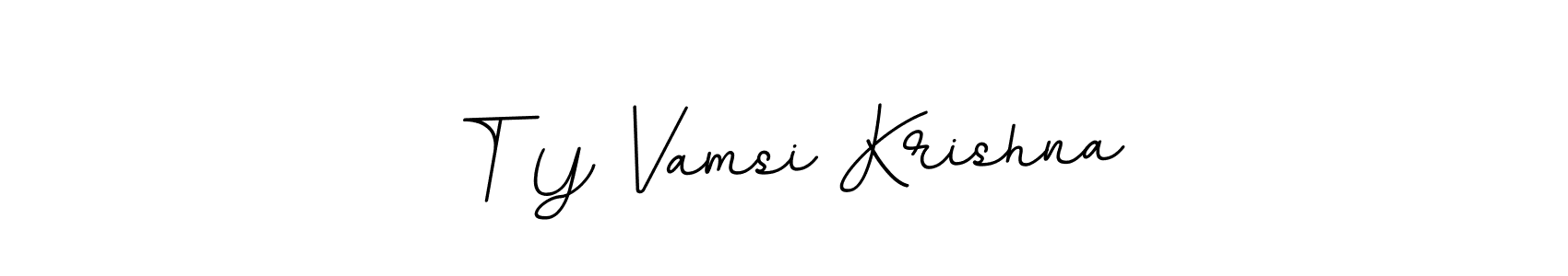 T Y Vamsi Krishna stylish signature style. Best Handwritten Sign (BallpointsItalic-DORy9) for my name. Handwritten Signature Collection Ideas for my name T Y Vamsi Krishna. T Y Vamsi Krishna signature style 11 images and pictures png