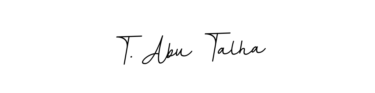 Similarly BallpointsItalic-DORy9 is the best handwritten signature design. Signature creator online .You can use it as an online autograph creator for name T. Abu Talha. T. Abu Talha signature style 11 images and pictures png