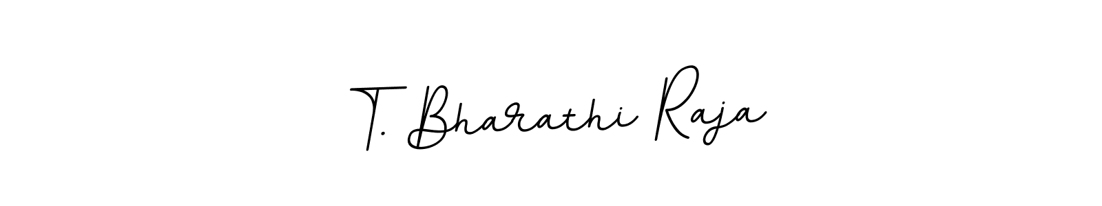 How to make T. Bharathi Raja name signature. Use BallpointsItalic-DORy9 style for creating short signs online. This is the latest handwritten sign. T. Bharathi Raja signature style 11 images and pictures png