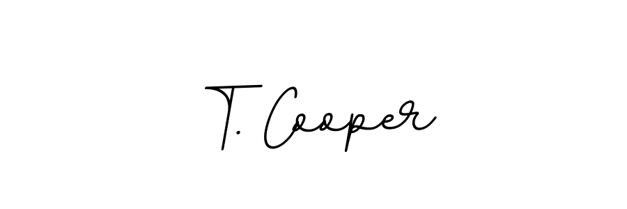 The best way (BallpointsItalic-DORy9) to make a short signature is to pick only two or three words in your name. The name T. Cooper include a total of six letters. For converting this name. T. Cooper signature style 11 images and pictures png