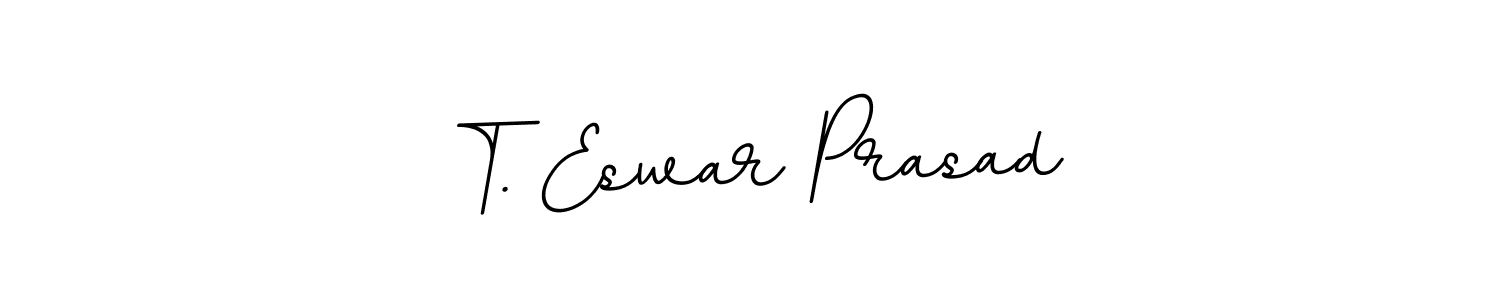 The best way (BallpointsItalic-DORy9) to make a short signature is to pick only two or three words in your name. The name T. Eswar Prasad include a total of six letters. For converting this name. T. Eswar Prasad signature style 11 images and pictures png