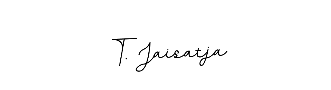 This is the best signature style for the T. Jaisatja name. Also you like these signature font (BallpointsItalic-DORy9). Mix name signature. T. Jaisatja signature style 11 images and pictures png