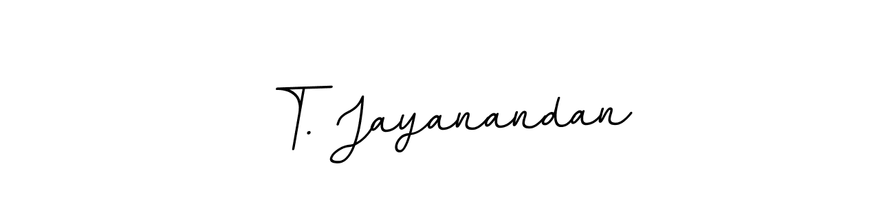 How to make T. Jayanandan name signature. Use BallpointsItalic-DORy9 style for creating short signs online. This is the latest handwritten sign. T. Jayanandan signature style 11 images and pictures png