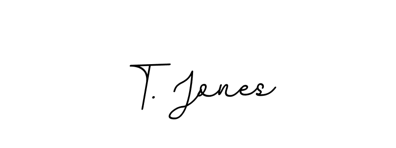 How to make T. Jones name signature. Use BallpointsItalic-DORy9 style for creating short signs online. This is the latest handwritten sign. T. Jones signature style 11 images and pictures png