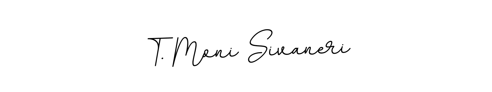 Design your own signature with our free online signature maker. With this signature software, you can create a handwritten (BallpointsItalic-DORy9) signature for name T. Moni Sivaneri. T. Moni Sivaneri signature style 11 images and pictures png