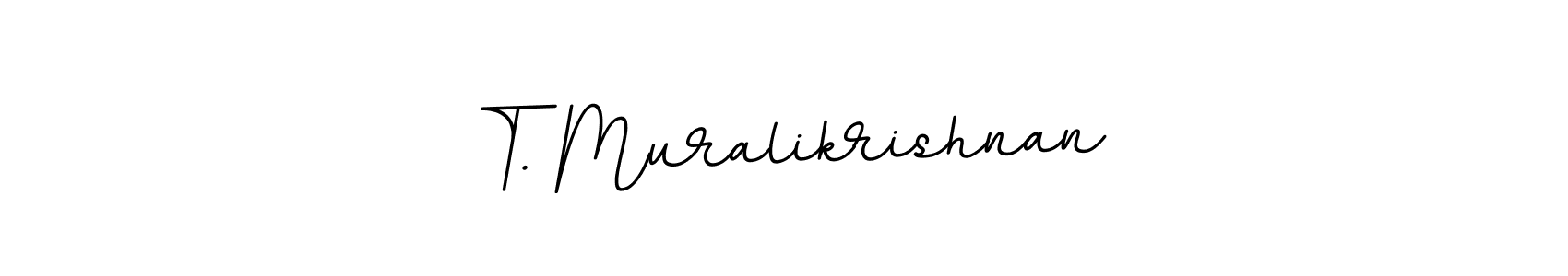 Create a beautiful signature design for name T. Muralikrishnan. With this signature (BallpointsItalic-DORy9) fonts, you can make a handwritten signature for free. T. Muralikrishnan signature style 11 images and pictures png