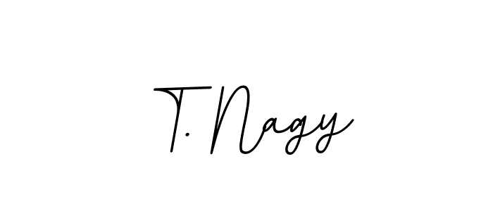 The best way (BallpointsItalic-DORy9) to make a short signature is to pick only two or three words in your name. The name T. Nagy include a total of six letters. For converting this name. T. Nagy signature style 11 images and pictures png