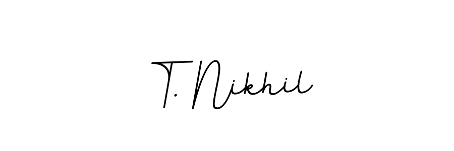 How to make T. Nikhil signature? BallpointsItalic-DORy9 is a professional autograph style. Create handwritten signature for T. Nikhil name. T. Nikhil signature style 11 images and pictures png