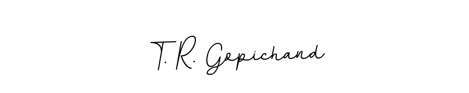 The best way (BallpointsItalic-DORy9) to make a short signature is to pick only two or three words in your name. The name T. R. Gopichand include a total of six letters. For converting this name. T. R. Gopichand signature style 11 images and pictures png