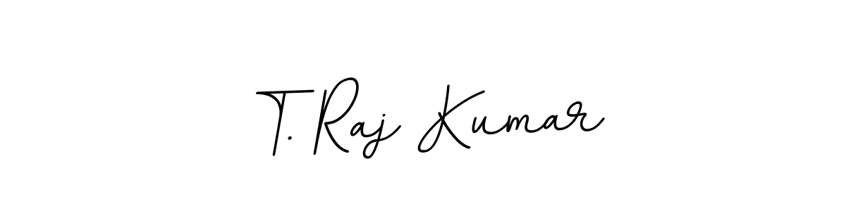 How to make T. Raj Kumar name signature. Use BallpointsItalic-DORy9 style for creating short signs online. This is the latest handwritten sign. T. Raj Kumar signature style 11 images and pictures png