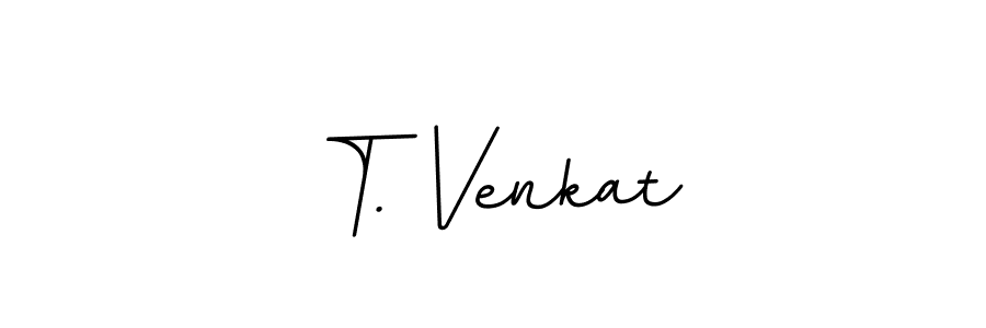 Design your own signature with our free online signature maker. With this signature software, you can create a handwritten (BallpointsItalic-DORy9) signature for name T. Venkat. T. Venkat signature style 11 images and pictures png