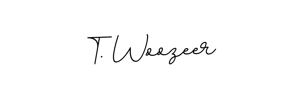 Make a beautiful signature design for name T. Woozeer. With this signature (BallpointsItalic-DORy9) style, you can create a handwritten signature for free. T. Woozeer signature style 11 images and pictures png