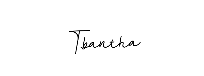 Create a beautiful signature design for name T.bantha. With this signature (BallpointsItalic-DORy9) fonts, you can make a handwritten signature for free. T.bantha signature style 11 images and pictures png