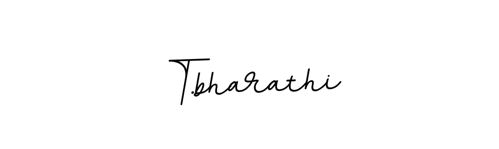 Create a beautiful signature design for name T.bharathi. With this signature (BallpointsItalic-DORy9) fonts, you can make a handwritten signature for free. T.bharathi signature style 11 images and pictures png