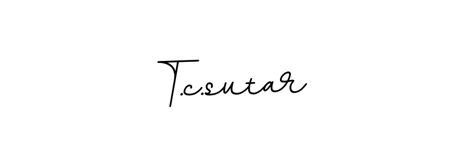 Design your own signature with our free online signature maker. With this signature software, you can create a handwritten (BallpointsItalic-DORy9) signature for name T.c.sutar. T.c.sutar signature style 11 images and pictures png