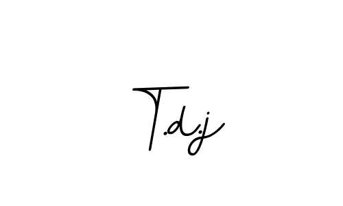 How to make T.d.j name signature. Use BallpointsItalic-DORy9 style for creating short signs online. This is the latest handwritten sign. T.d.j signature style 11 images and pictures png