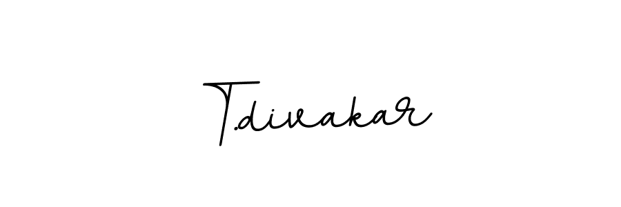 T.divakar stylish signature style. Best Handwritten Sign (BallpointsItalic-DORy9) for my name. Handwritten Signature Collection Ideas for my name T.divakar. T.divakar signature style 11 images and pictures png