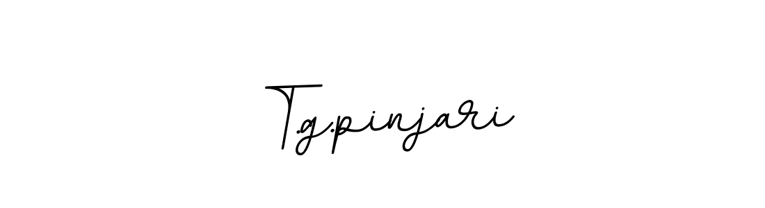 Use a signature maker to create a handwritten signature online. With this signature software, you can design (BallpointsItalic-DORy9) your own signature for name T.g.pinjari. T.g.pinjari signature style 11 images and pictures png