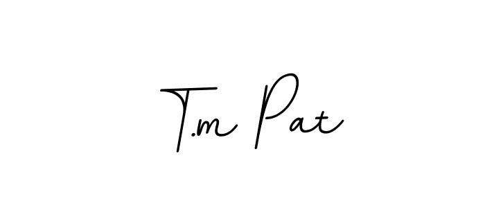 How to make T.m Pat name signature. Use BallpointsItalic-DORy9 style for creating short signs online. This is the latest handwritten sign. T.m Pat signature style 11 images and pictures png