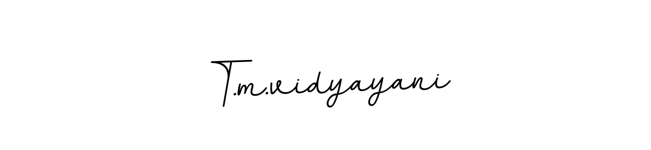 Make a beautiful signature design for name T.m.vidyayani. With this signature (BallpointsItalic-DORy9) style, you can create a handwritten signature for free. T.m.vidyayani signature style 11 images and pictures png