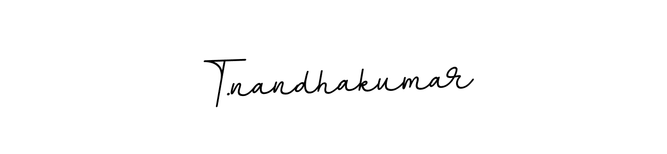 The best way (BallpointsItalic-DORy9) to make a short signature is to pick only two or three words in your name. The name T.nandhakumar include a total of six letters. For converting this name. T.nandhakumar signature style 11 images and pictures png