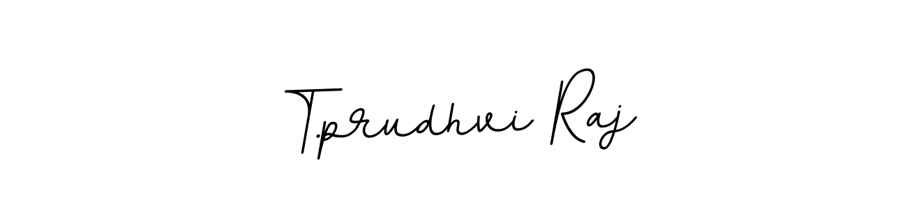 How to make T.prudhvi Raj name signature. Use BallpointsItalic-DORy9 style for creating short signs online. This is the latest handwritten sign. T.prudhvi Raj signature style 11 images and pictures png