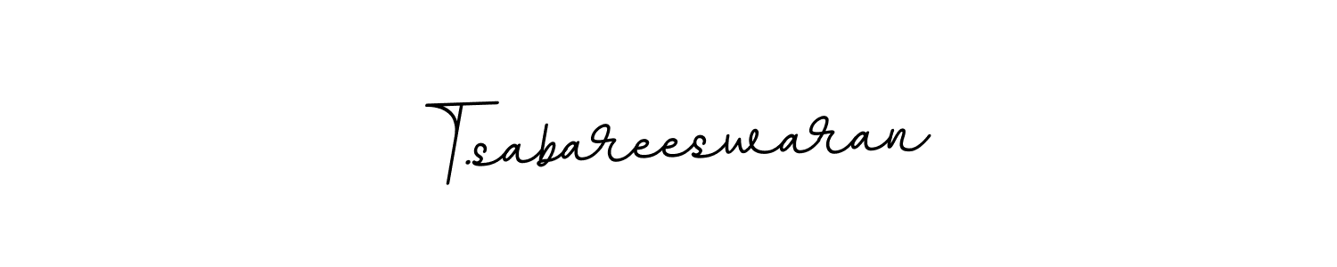 This is the best signature style for the T.sabareeswaran name. Also you like these signature font (BallpointsItalic-DORy9). Mix name signature. T.sabareeswaran signature style 11 images and pictures png