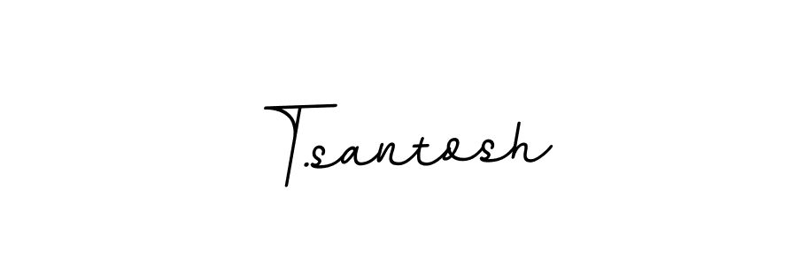 How to make T.santosh name signature. Use BallpointsItalic-DORy9 style for creating short signs online. This is the latest handwritten sign. T.santosh signature style 11 images and pictures png