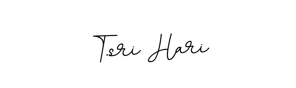 The best way (BallpointsItalic-DORy9) to make a short signature is to pick only two or three words in your name. The name T.sri Hari include a total of six letters. For converting this name. T.sri Hari signature style 11 images and pictures png