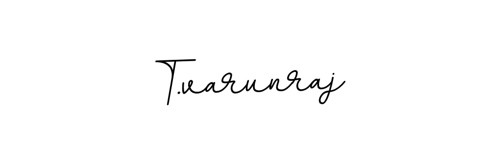 How to make T.varunraj name signature. Use BallpointsItalic-DORy9 style for creating short signs online. This is the latest handwritten sign. T.varunraj signature style 11 images and pictures png