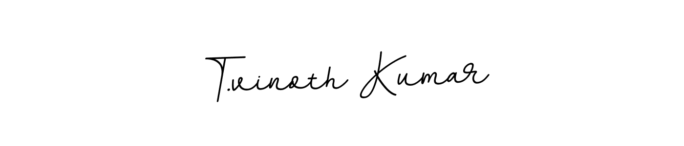 This is the best signature style for the T.vinoth Kumar name. Also you like these signature font (BallpointsItalic-DORy9). Mix name signature. T.vinoth Kumar signature style 11 images and pictures png