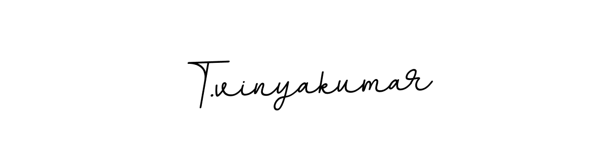Create a beautiful signature design for name T.vinyakumar. With this signature (BallpointsItalic-DORy9) fonts, you can make a handwritten signature for free. T.vinyakumar signature style 11 images and pictures png