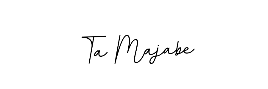 It looks lik you need a new signature style for name Ta Majabe. Design unique handwritten (BallpointsItalic-DORy9) signature with our free signature maker in just a few clicks. Ta Majabe signature style 11 images and pictures png