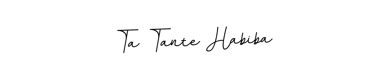 You should practise on your own different ways (BallpointsItalic-DORy9) to write your name (Ta Tante Habiba) in signature. don't let someone else do it for you. Ta Tante Habiba signature style 11 images and pictures png