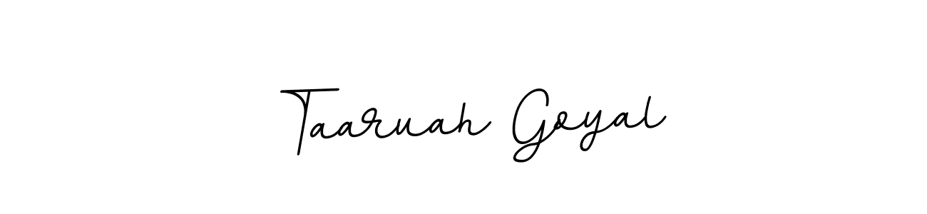 Design your own signature with our free online signature maker. With this signature software, you can create a handwritten (BallpointsItalic-DORy9) signature for name Taaruah Goyal. Taaruah Goyal signature style 11 images and pictures png
