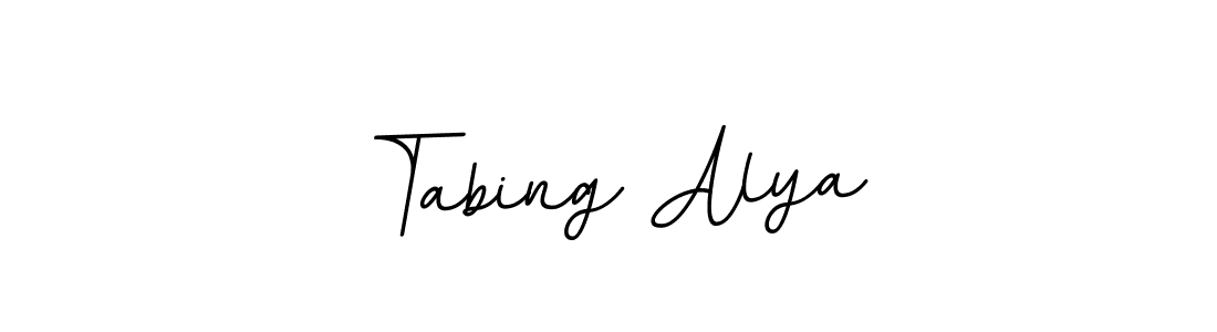 This is the best signature style for the Tabing Alya name. Also you like these signature font (BallpointsItalic-DORy9). Mix name signature. Tabing Alya signature style 11 images and pictures png