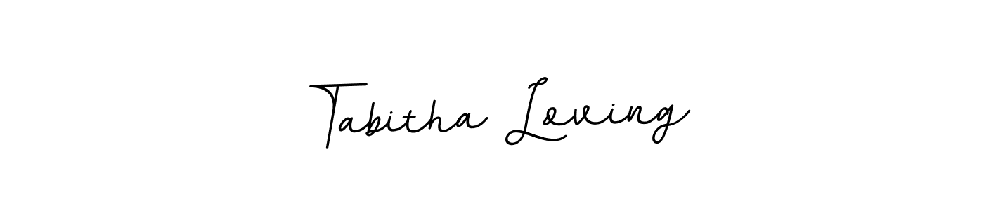 How to make Tabitha Loving name signature. Use BallpointsItalic-DORy9 style for creating short signs online. This is the latest handwritten sign. Tabitha Loving signature style 11 images and pictures png