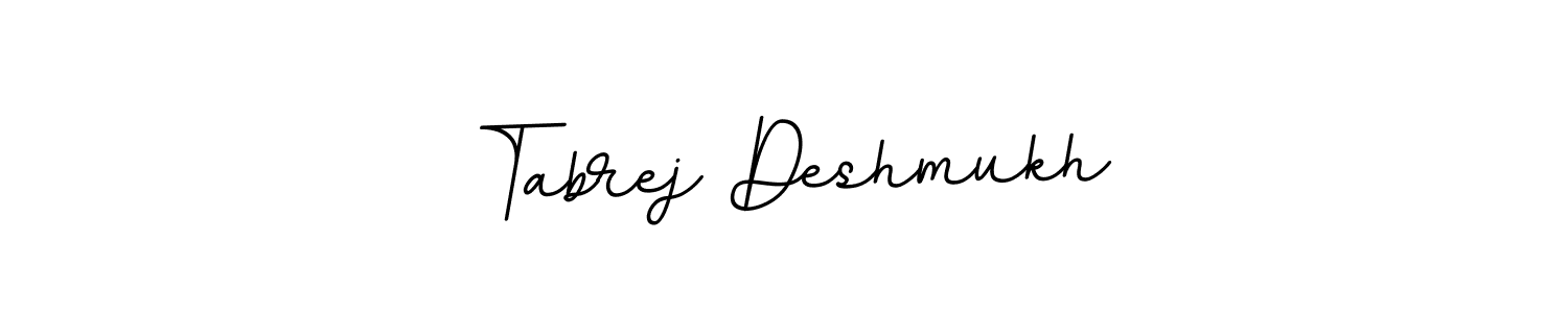 It looks lik you need a new signature style for name Tabrej Deshmukh. Design unique handwritten (BallpointsItalic-DORy9) signature with our free signature maker in just a few clicks. Tabrej Deshmukh signature style 11 images and pictures png