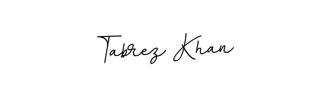 Design your own signature with our free online signature maker. With this signature software, you can create a handwritten (BallpointsItalic-DORy9) signature for name Tabrez Khan. Tabrez Khan signature style 11 images and pictures png