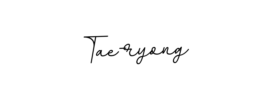 The best way (BallpointsItalic-DORy9) to make a short signature is to pick only two or three words in your name. The name Tae-ryong include a total of six letters. For converting this name. Tae-ryong signature style 11 images and pictures png