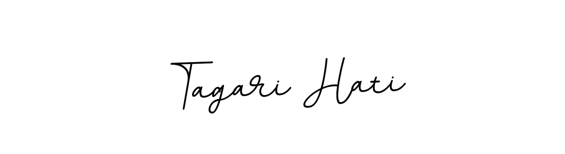 How to make Tagari Hati name signature. Use BallpointsItalic-DORy9 style for creating short signs online. This is the latest handwritten sign. Tagari Hati signature style 11 images and pictures png